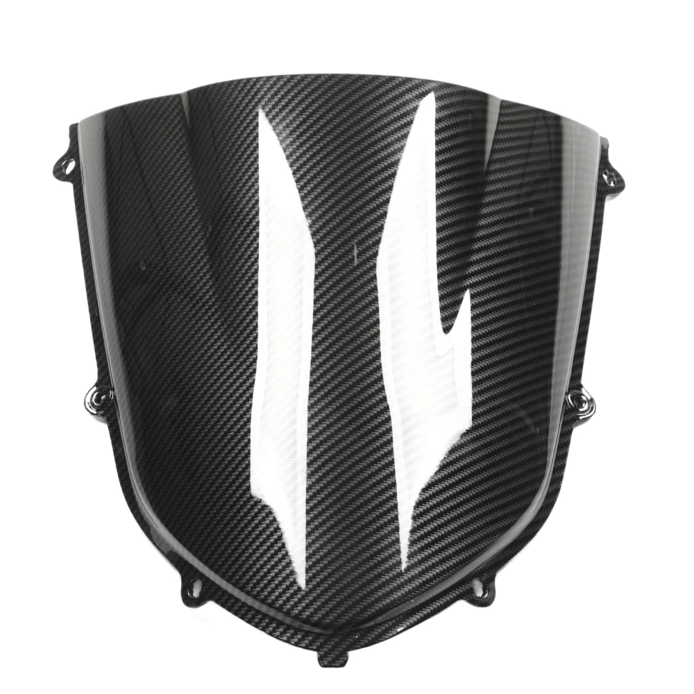 Motorcycle Windshield Carbon Fiber Style Front Flyscreen Wind Deflector Protection Replacement for ZX‑10R 2004‑2005