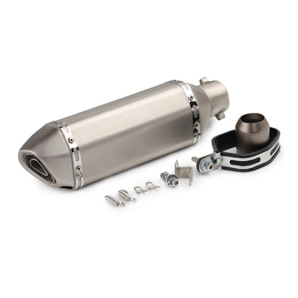 Motorcycle Exhaust Pipe Stainless Steel Carbon Fiber Rust Proof Smooth Surface Universal for 38mm to 51mm Pipe