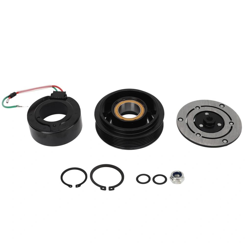 AC Compressor Clutch Kit Pulley Coil Plate Assembly Set Smooth Operation for Civic 1.7 L 2001‑2005