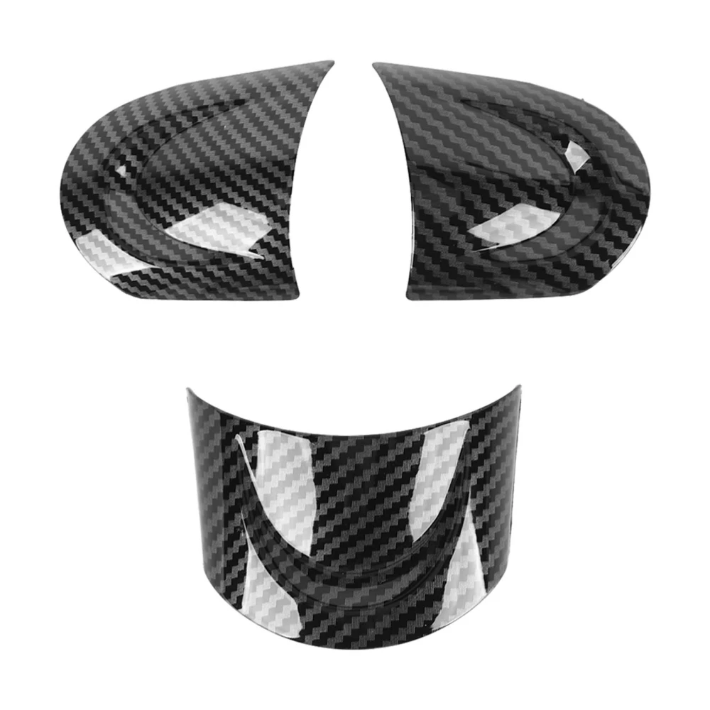 Car Steering Wheel Cover Trim Accessory Carbon Fiber Style Replacement for Clubvan Crossover Cooper