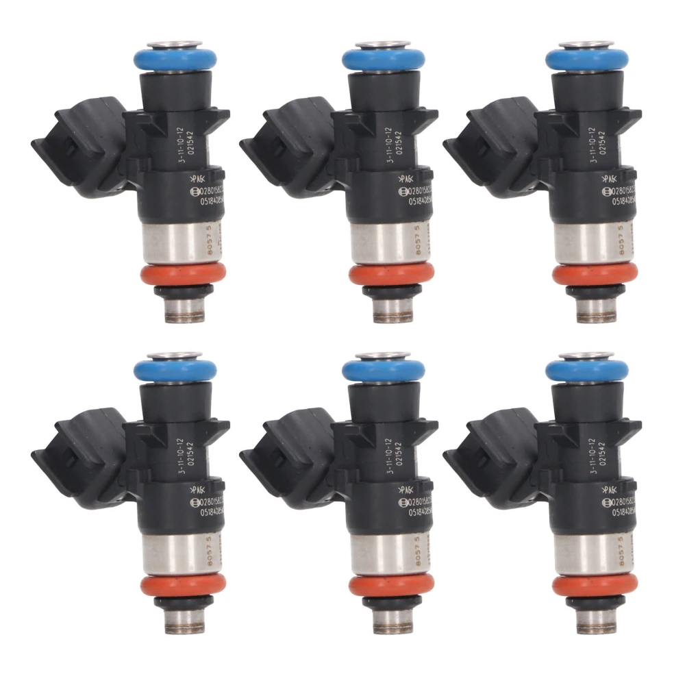 6 Pcs Fuel Injectors Nozzles 5184085AC High Performane Injector Assembly Replacement for Chrysler 200 300 3.6L 2011‑2017