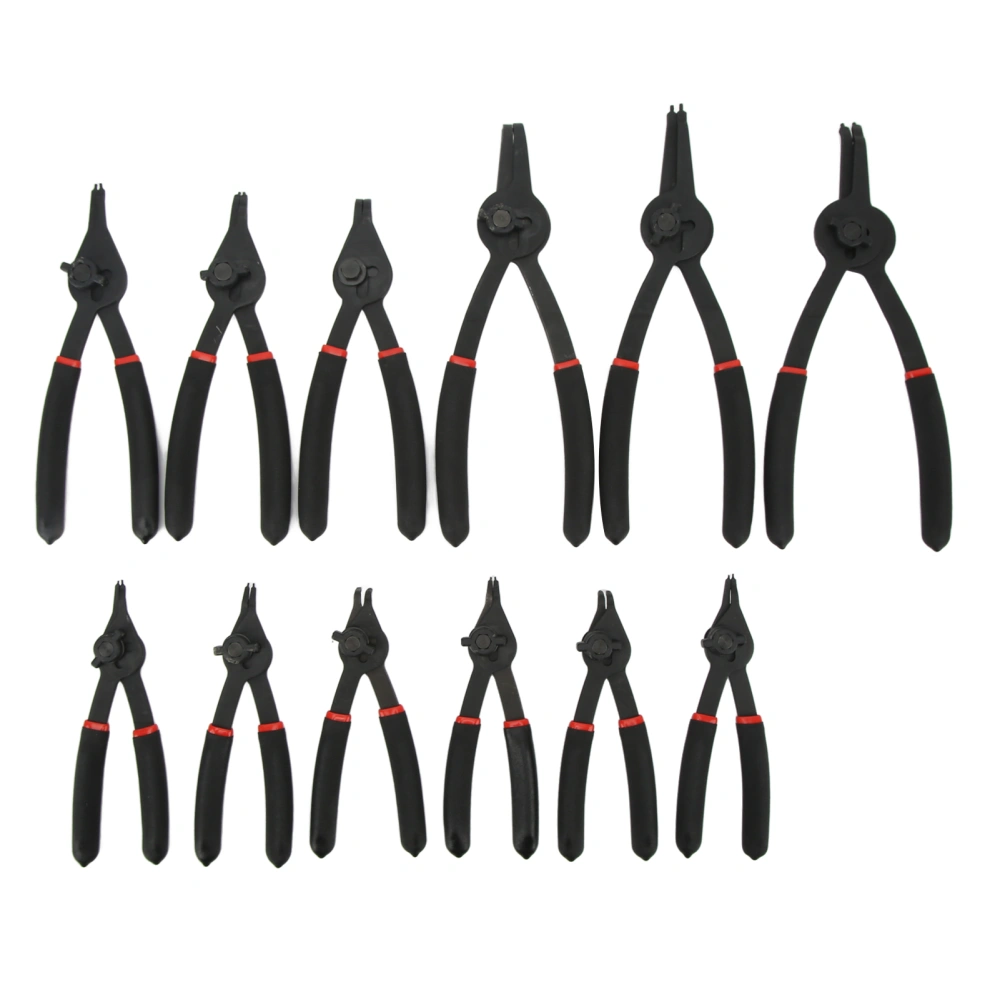 12PCS External Snap Ring Pliers Universal Deep Access Comfortable Handle for Removing and Installing