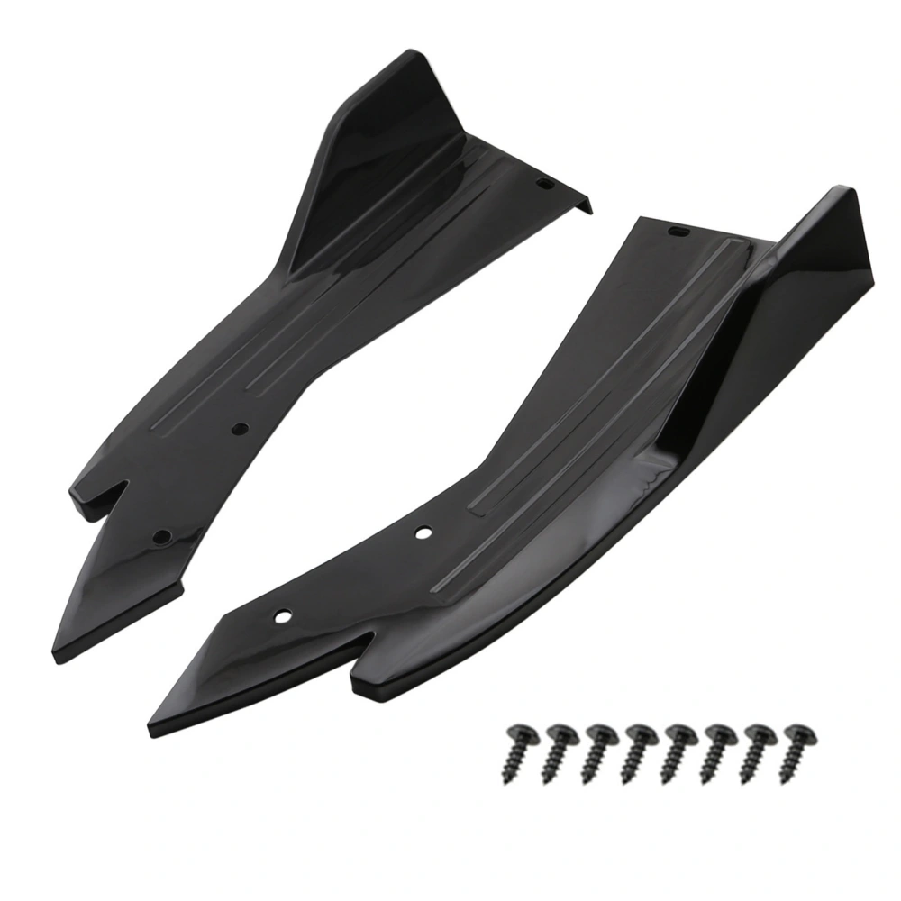 2PCS Car Rear Side Protection Corner Safe Black Rounded Edges Scratch Resistant Universal for Vehicle