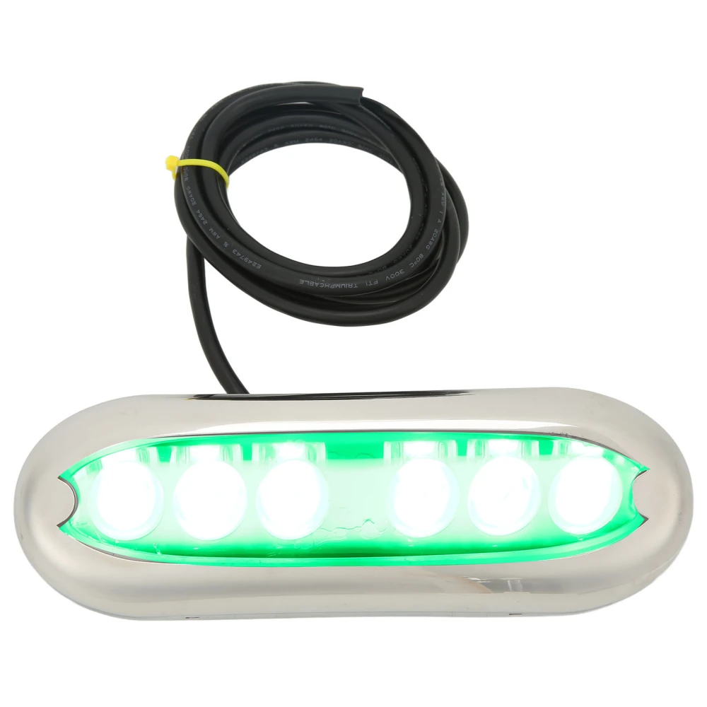 12V to 24V Boat Underwater Light 6 LED Lamp Beads IP68 Waterproof Strong Sealing for Ships Yachts Motorboats RGBW/22.5W