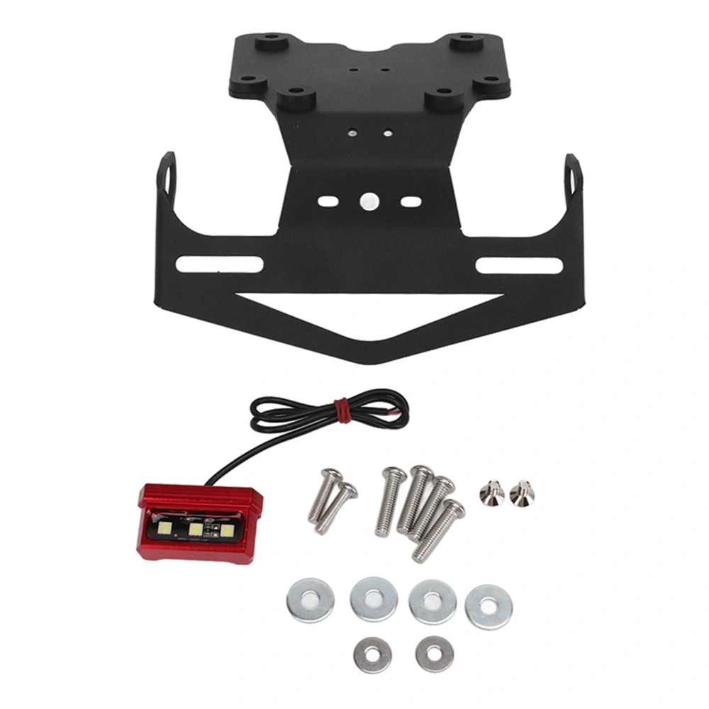 Motorcycle License Plate Holder Bracket with LED Light Replacement for Tenere 700 XT700Z 2019‑2022