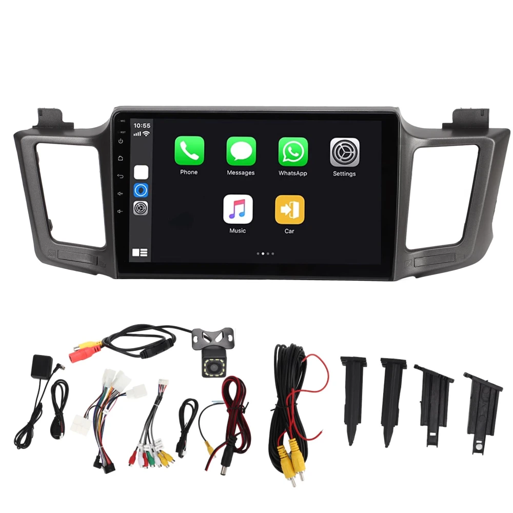 10in Car GPS Navigation HD Touch Screen Support Wireless for IOS Carplay 2G RAM and 32G ROM Replacement for RAV4