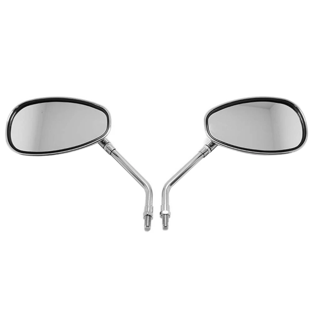 2PCS Motorcycle Rear View Mirror Electroplated Rust Proof Clear Surface Handlebar Rear View Side Mirror for Motorbike