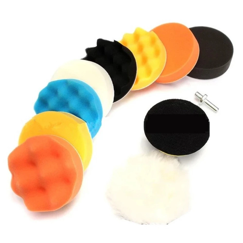 Car Polishing Pad Polisher Machine Waxing Buffing Cleaning Drill Adapter Triangle Sponge Disk