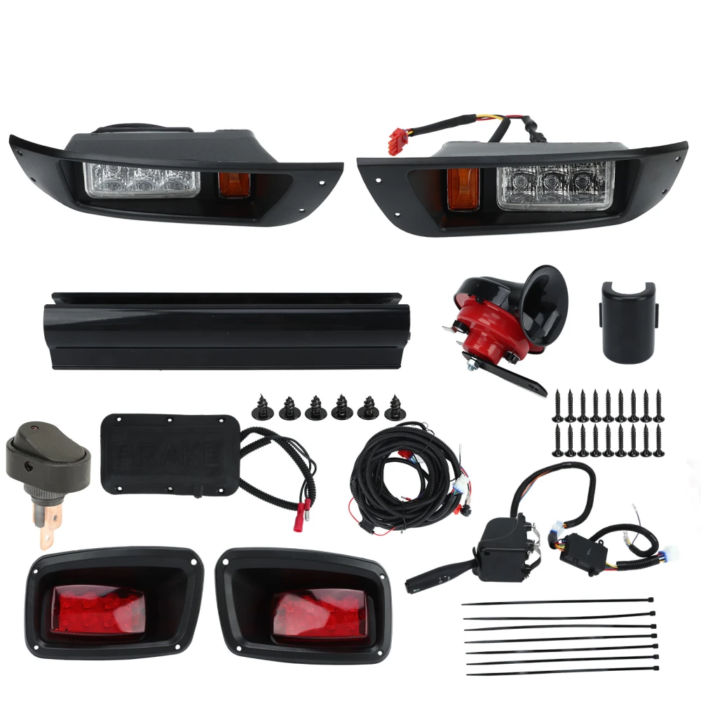 DC 12V Golf Cart Headlight Tail Light Kit LED Light Set Replacement for E‑Z‑GO XTX 1996‑2013