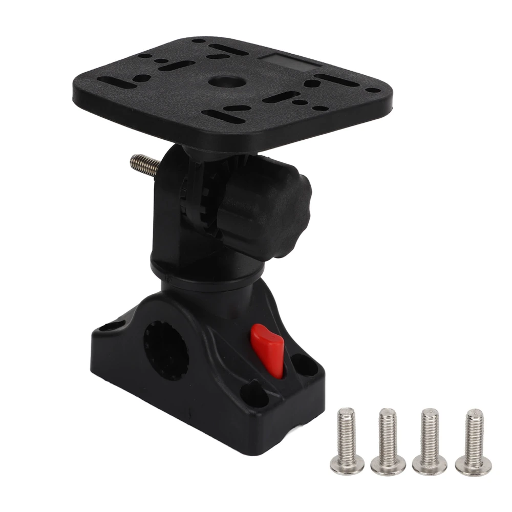 Fish Finder Mount 360 Degree Rotation Screw Fixed Installation Portable Nylon Stainless Steel Fish Finder Holder for Yachts