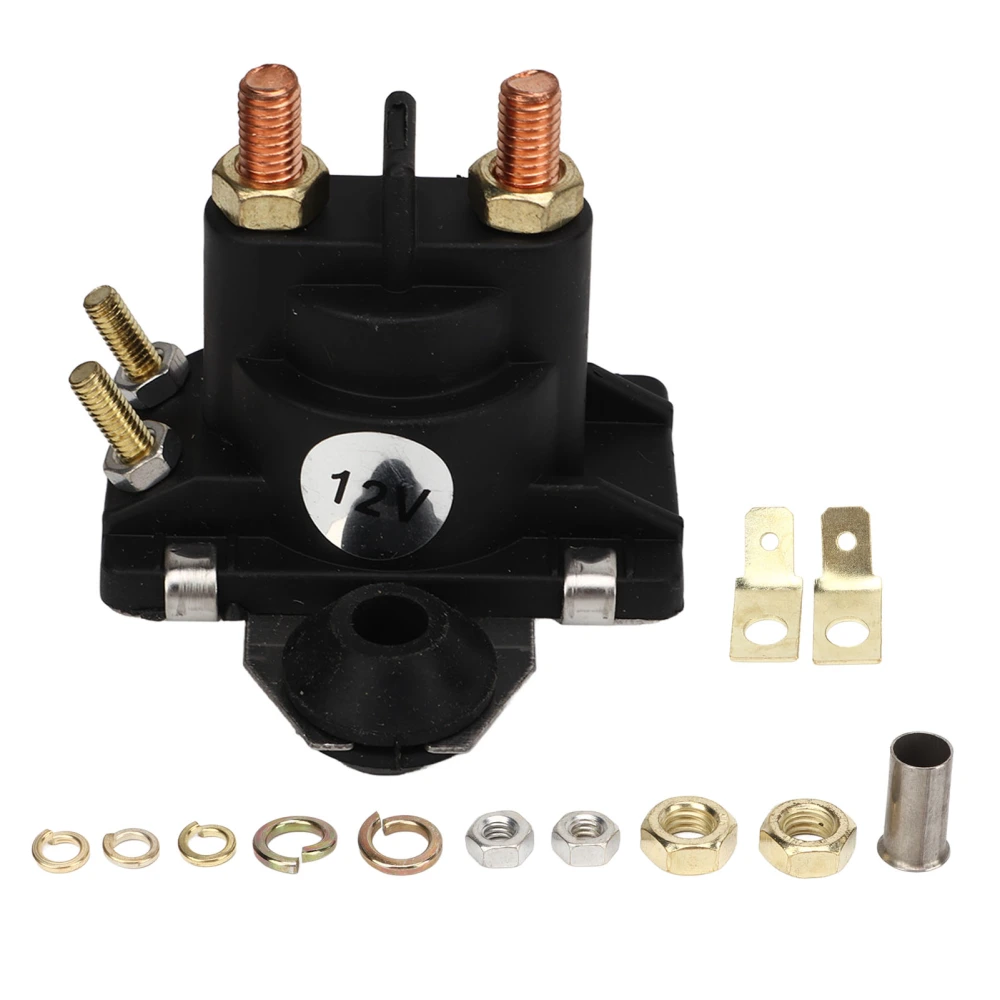 12V Solenoid Relay Switch 4 Terminals 89 818997A1 High Strength Metal for Marine 20‑90HP Engine