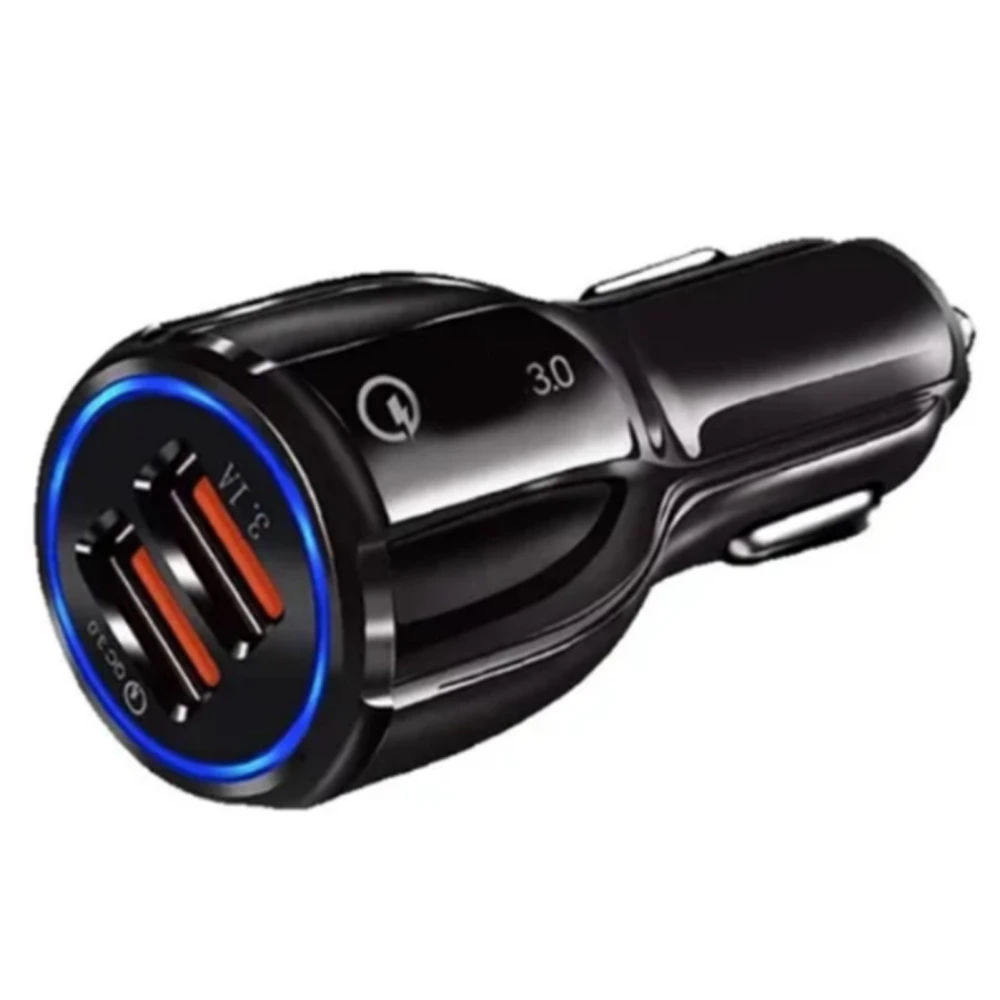 Car Charger Dual USB 6A 36W Quick Charging 3.0 12‑24V Input PC Universal for Mobile Devices