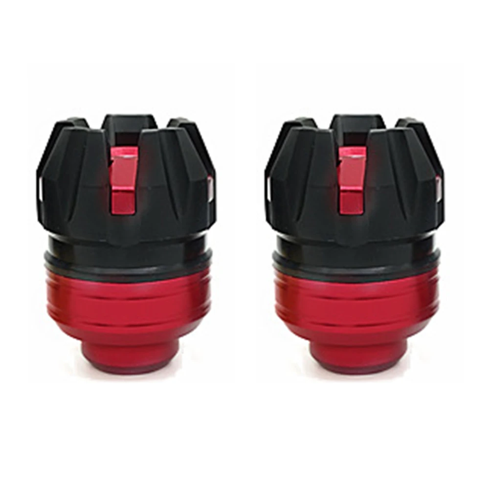 1 Pair Motorcycle Front Fork Cup Aluminum Alloy Falling Protection Wheel Crash Protector Cup for Modification Red