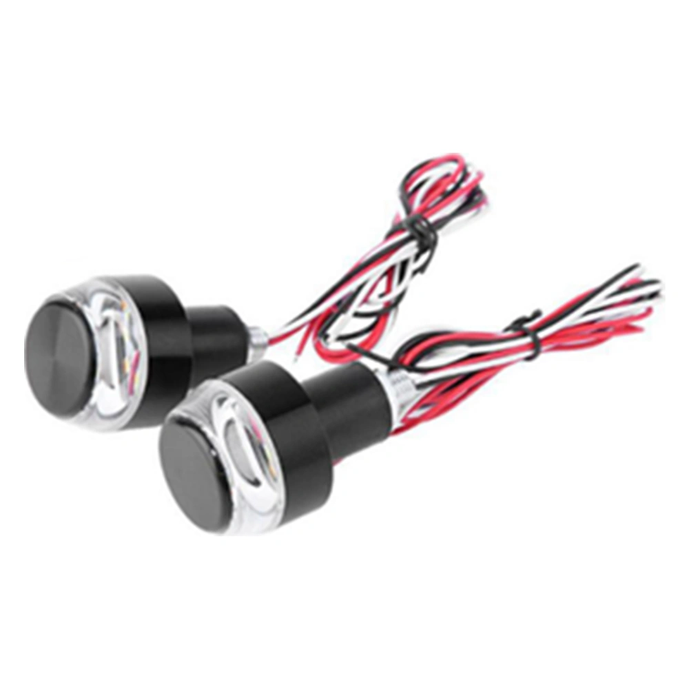 2PCS Motorcycle LED Turn Signal Light Universal High Brightness DC 12V 6000K White and Yellow Light for Motorbike