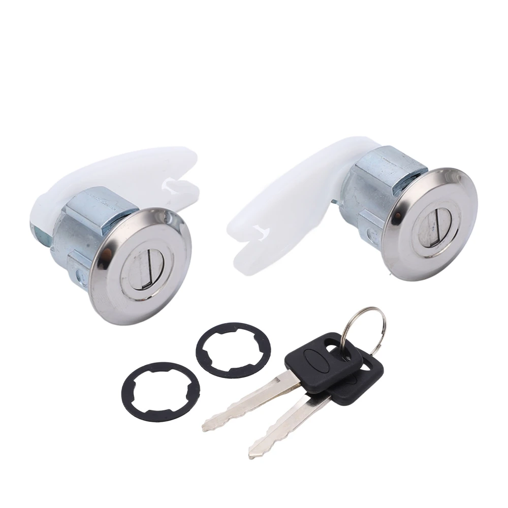 Door Lock Kit DL54 Metal Front Cylinder Barrel Assembly Set Replacement for Ford E‑150 Econoline 1992‑1996