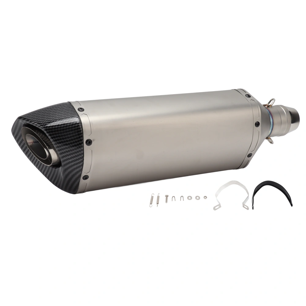 470mm Motorcycle Exhaust Tail Pipe Stainless Steel Rust Proof Thermal Insulation Fit for GSF600 CB1000R Z900 Titanium