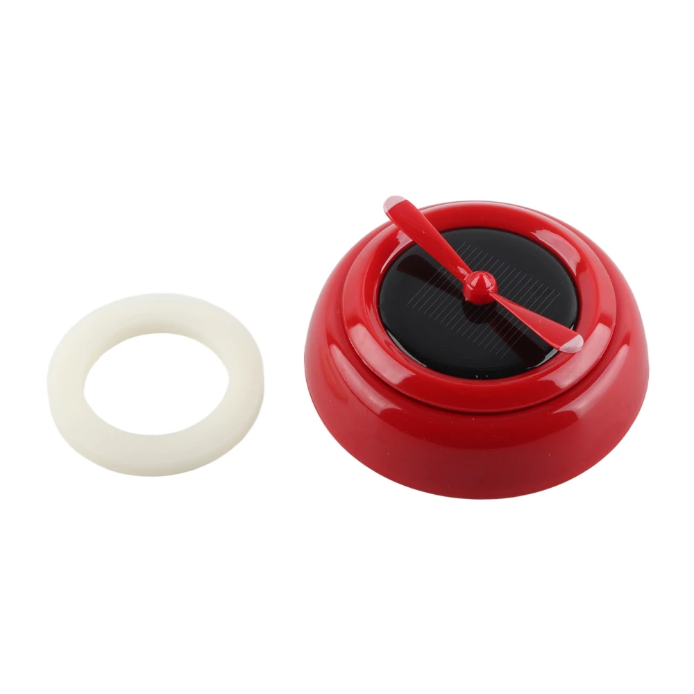 Car Air Freshener Solar Energy Autorotation Propeller Design Strong Metal Car Aromatherapy Diffuser for Vehicle Red