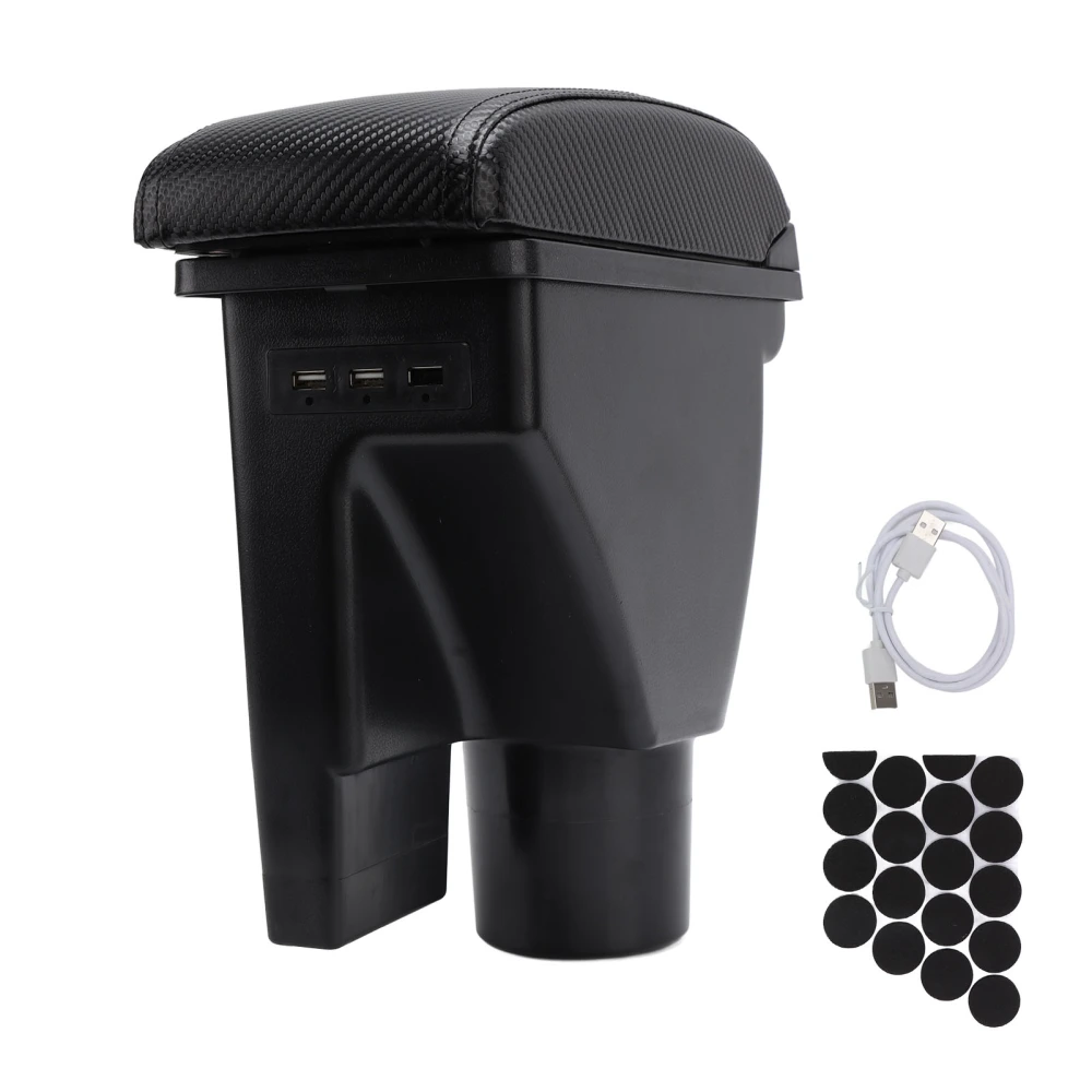 Center Console Armrest Box 3 USB Port Relieve Arm Fatigue Replacement for Hyundai Getz