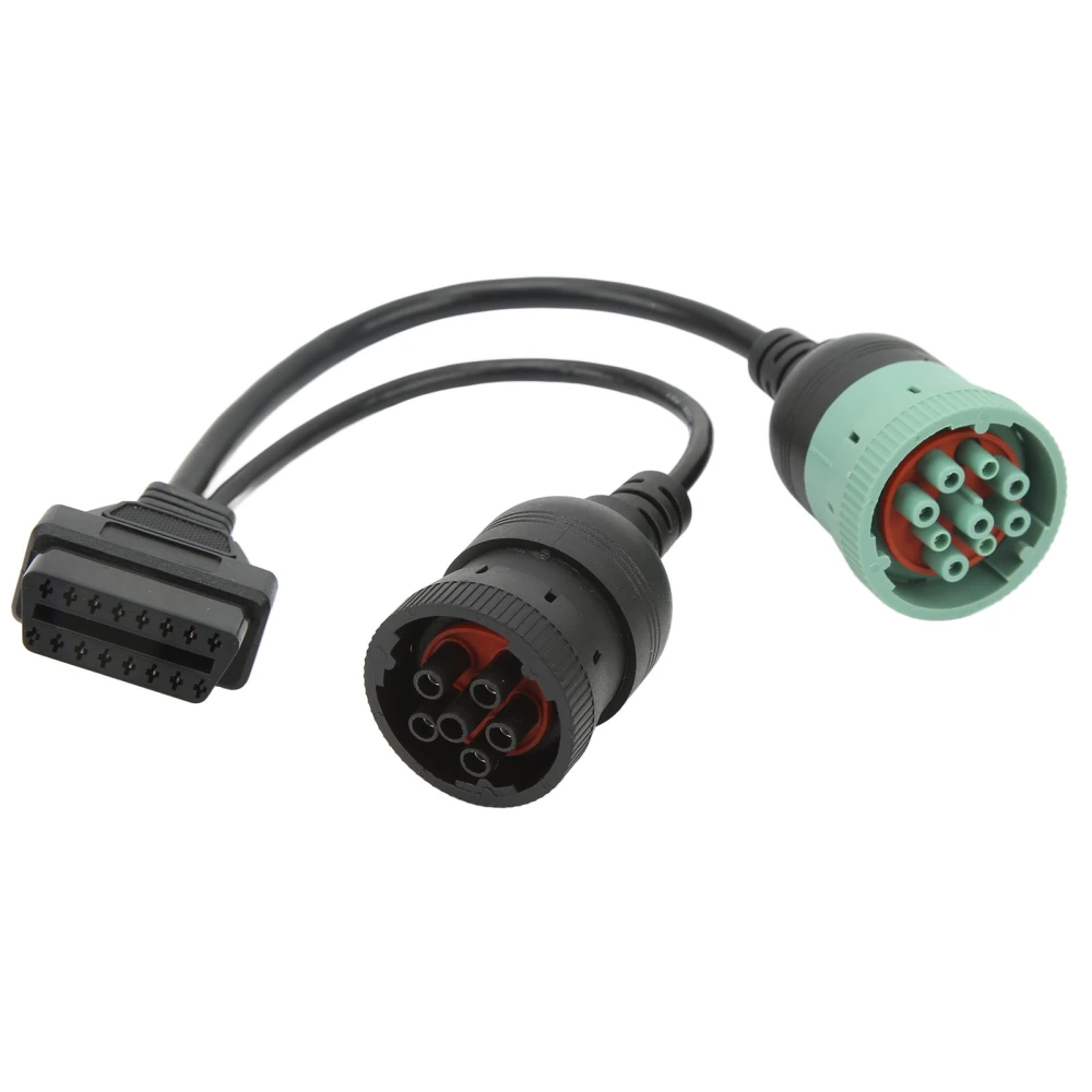 OBD2 Truck Cable OBDII 16Pin Female to 6pin J1708 9pin J1939 Splitter Y Diagnostic Scanner Cable for Car Trucks
