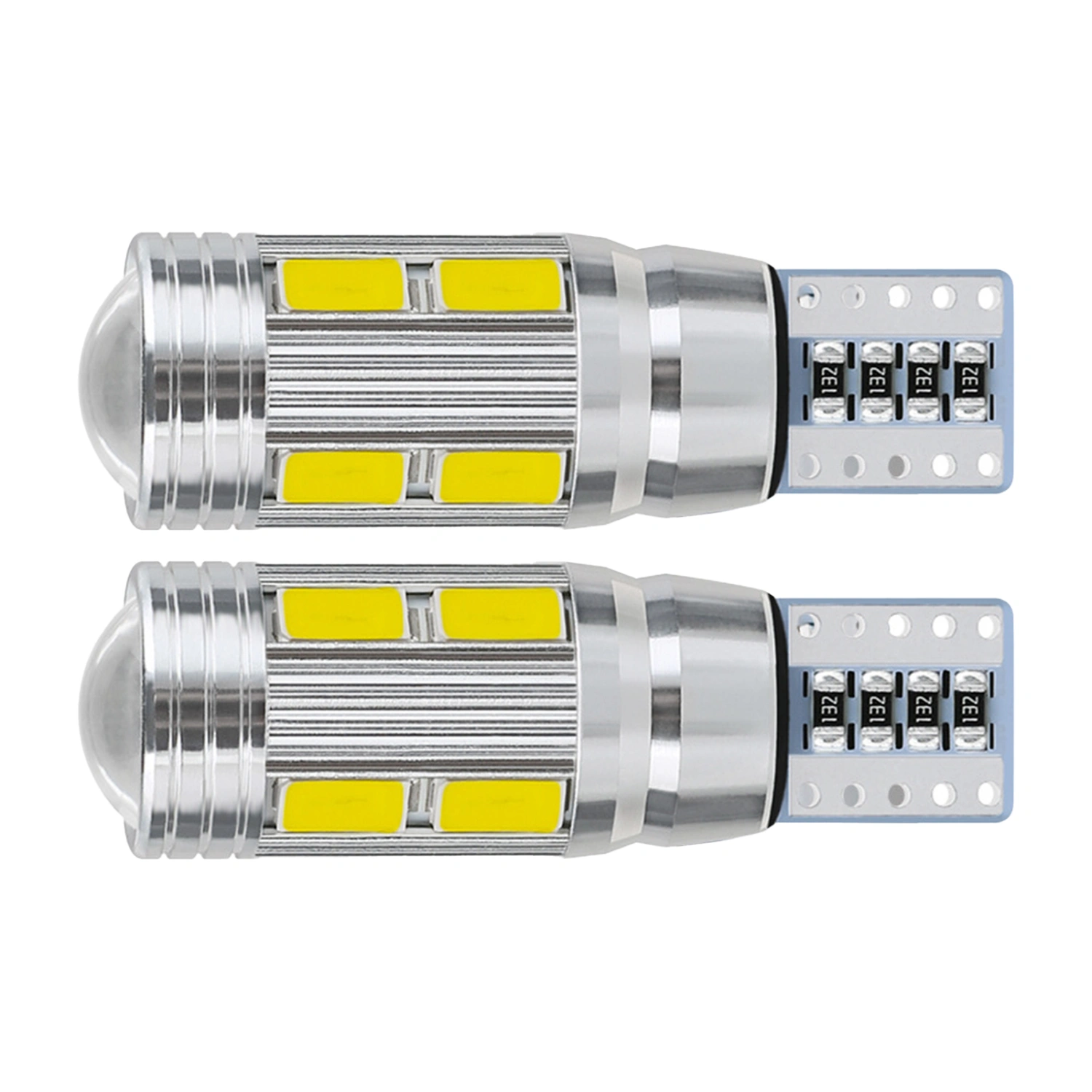 2pcs Car LED Light Bulb T10 5730 5630 10SMD Super Bright for Reading License Plate Lamp White