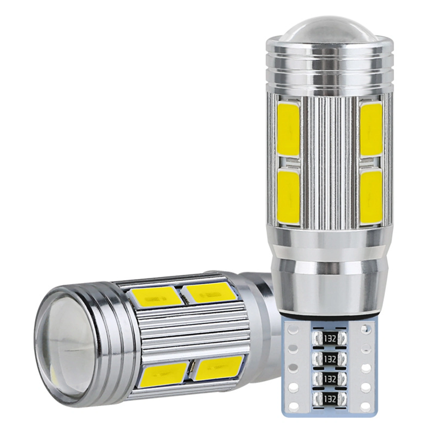 2pcs Car LED Light Bulb T10 5730 5630 10SMD Super Bright for Reading License Plate Lamp White