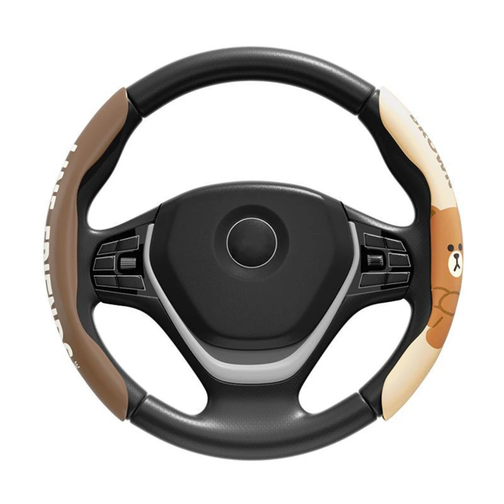 Car Steering Wheel Cover Artificial Leather Ultra Thin Cute Auto Steering Wheel Protection Cover Type 1