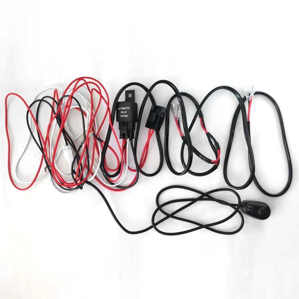 H1 Car Fog Light Wire Harness with 12V 40A Relay 30A Fuse Waterproof for Work Driving Lamp