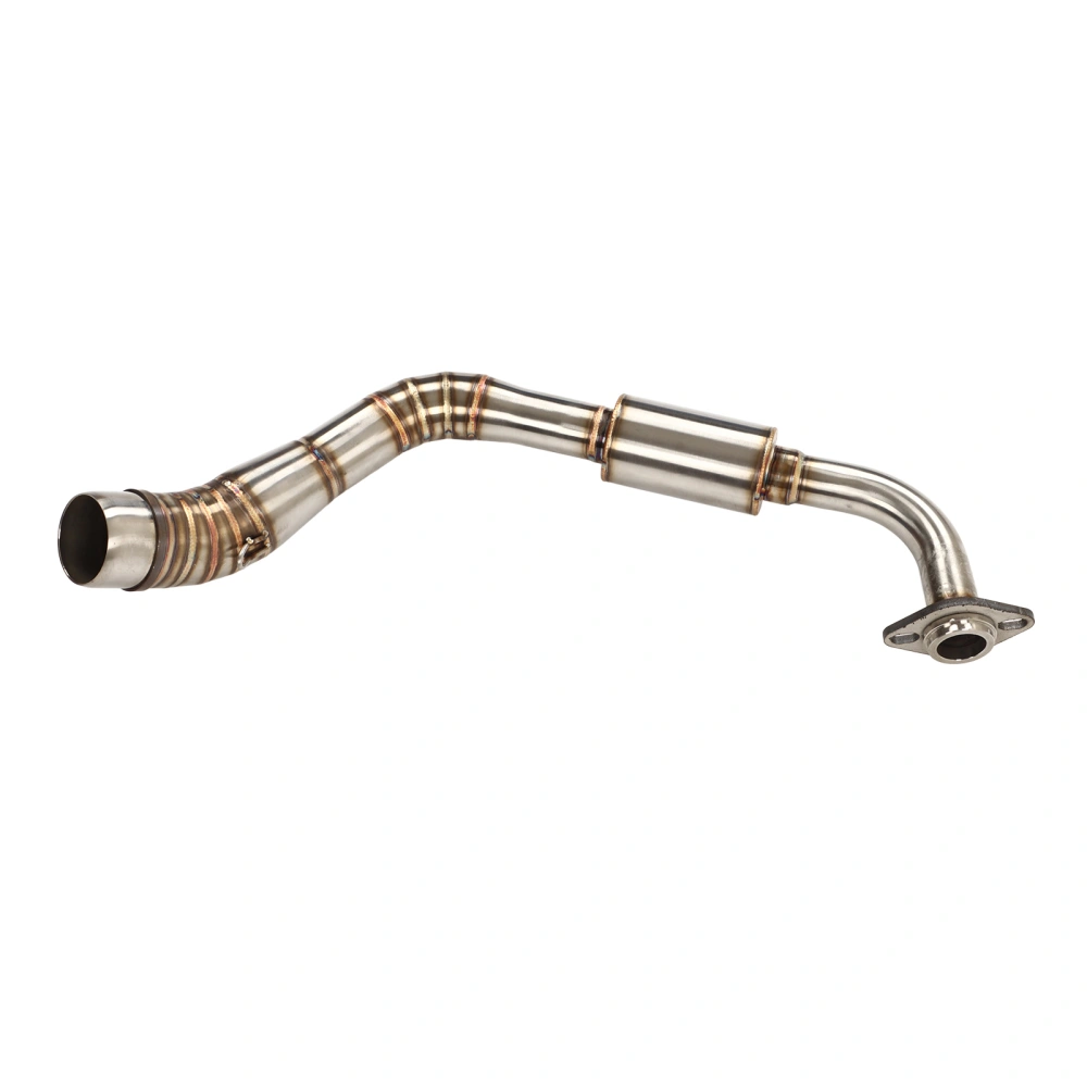 Motorcycle Exhaust Front Middle Pipe with Resonator Stainless Steel Replacement For NVX 155 125 AEROX 155 2016‑2021