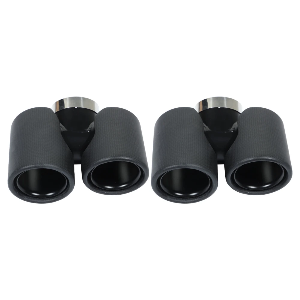 Quad Exhaust Tip Stainless Steel Carbon Fiber Replacement for Land Rover Defender 90 110 L663 Matte