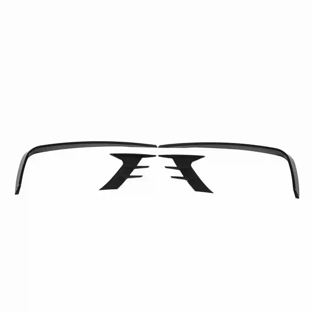 4Pcs Glossy Black Front Bumper Fog Light Eyebrow Cover Trim Replacement for Accord 10th 2018‑2022