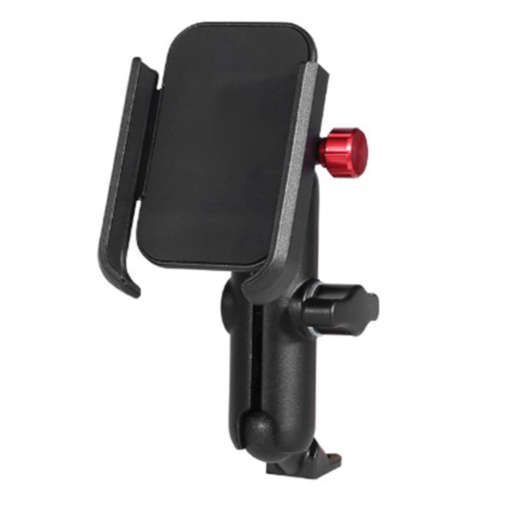 Bike Phone Holder Rack Aluminium Alloy Rotatable Outdoor Riding Mobile Phone Stand for Motorcycle Electric Bike Bicycles No Charge, Black Red Rack