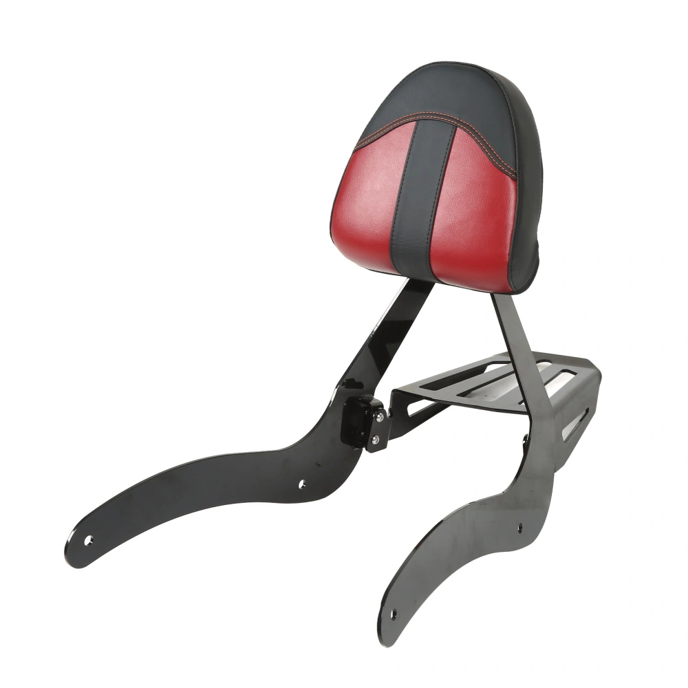 Motorcycle Rear Backrest with Luggage Rack Sponge Padding Soft Comfortable Replacement for Indian Scout Black Red