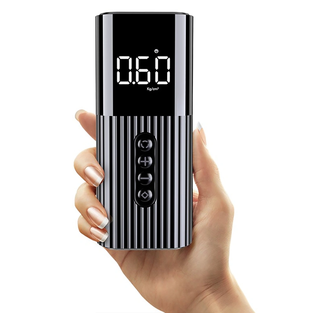 Portable Tire Inflator Fast Filling Large Digital Display Double Power Mini Electric Air Pump for Car Bike Motorbike With Cable