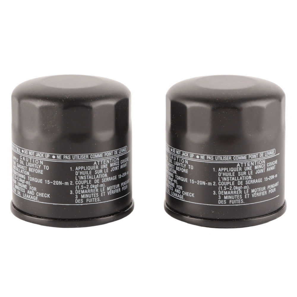 2PCS Oil Filter 5GH 13440 70 Black Smooth Surface Replacement for YZF‑R1 2000‑2014