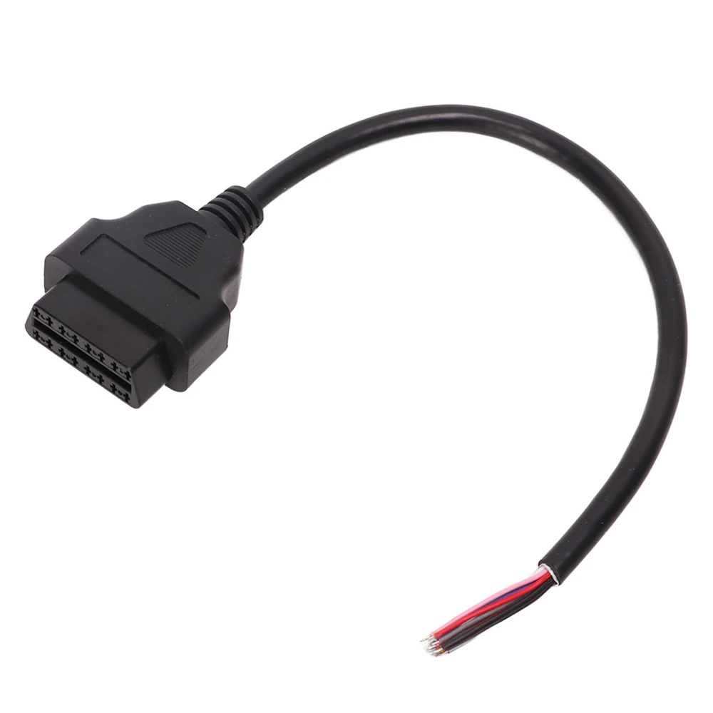 3Pcs 30cm OBD2 Cable Adapter 16Pin Male to Color Bare Wire Diagnostic Extension Cord Connector for Vehicle