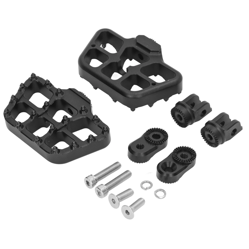 Motorcycle Front Foot Pegs Adjustable Anodized Surface Replacement for F900R 2020‑2022 Black