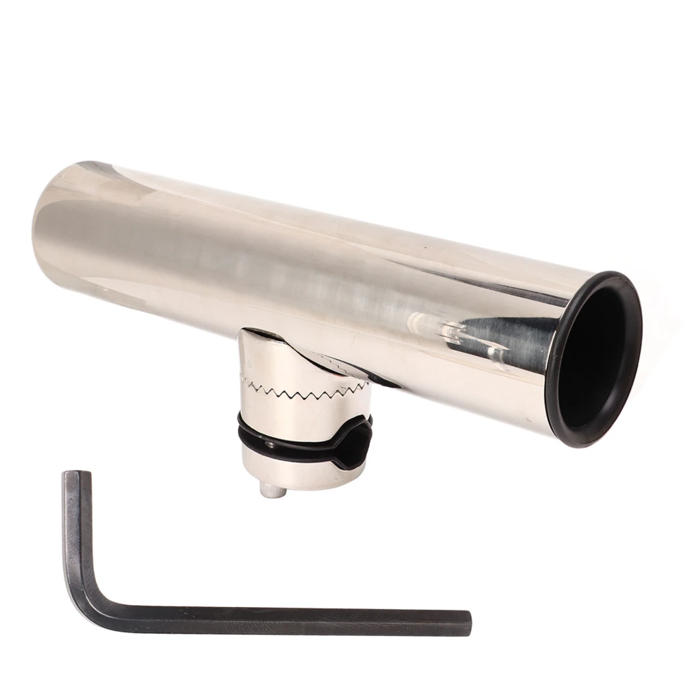 Marine Fishing Bracket 316 Stainless Steel Adjustable Polished Fit for 3/4in to 1in Rails