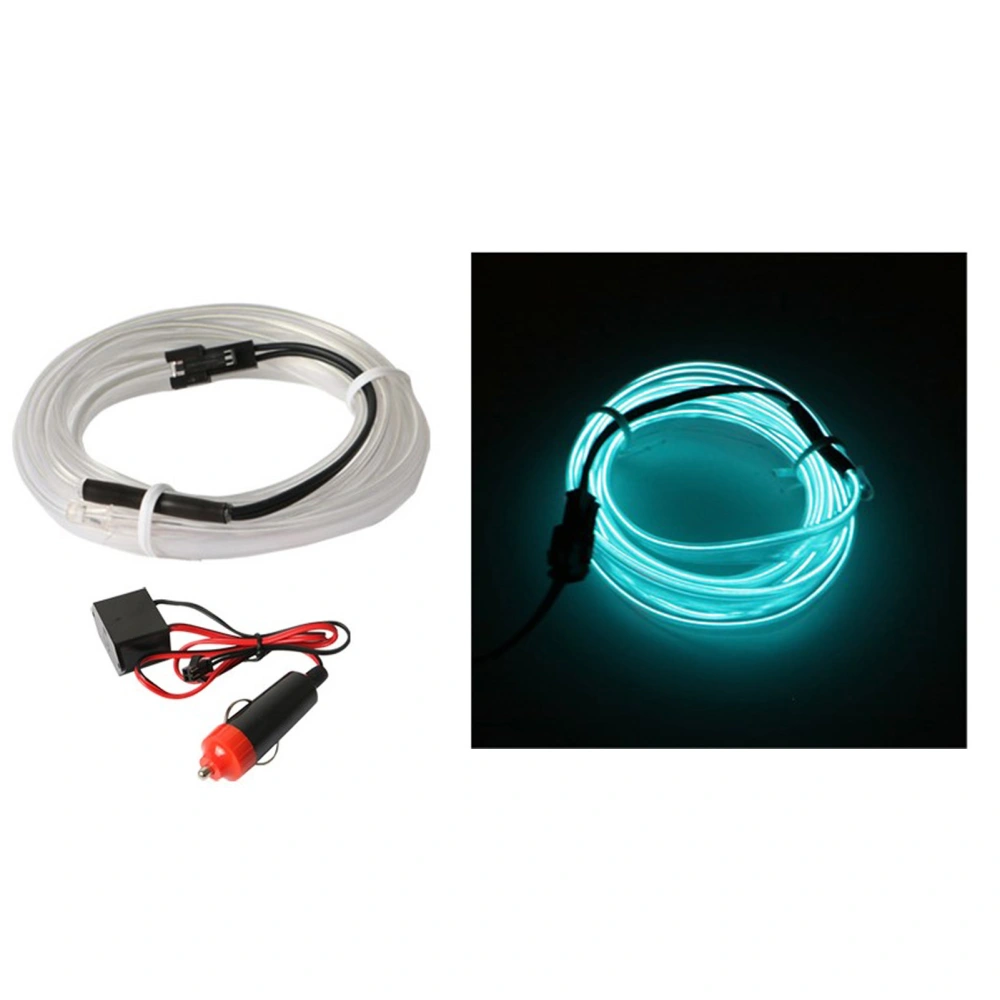 Car LED Strip Light Luminous 9.8ft Flexible Cigarette Lighter Drive Ambient Strip Lamp for Car Interior Decoration Ice Blue