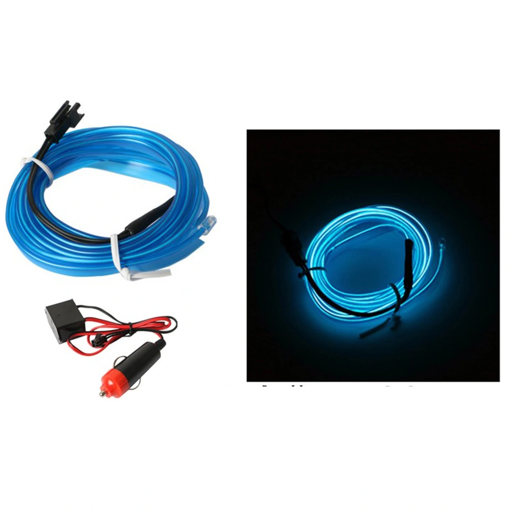 Car LED Strip Light Luminous 9.8ft Flexible Cigarette Lighter Drive Ambient Strip Lamp for Car Interior Decoration Blue