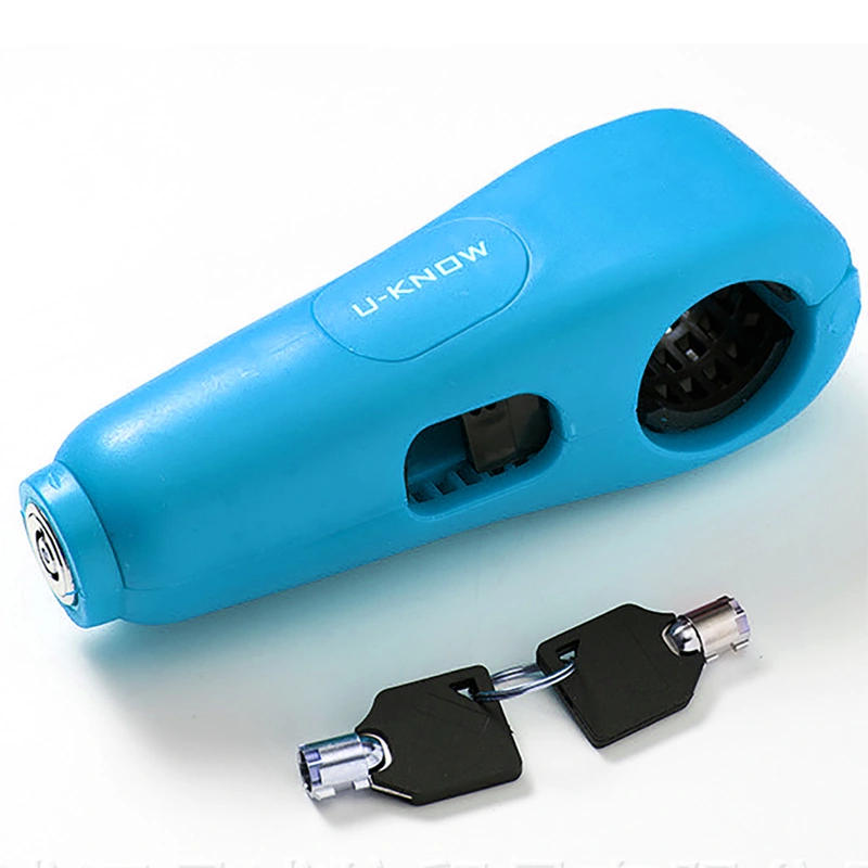 Motorcycle Lock Non Theft Handle Handlebar Electric Strong Torsion Self Locking Chuck Blue Buzzer Alarm