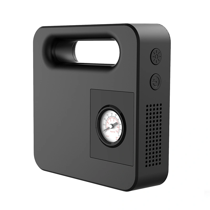 12V Tire Inflator Air Compressor Pump Digital Display Portable LED Light Tire Pump for Car Black Pointer