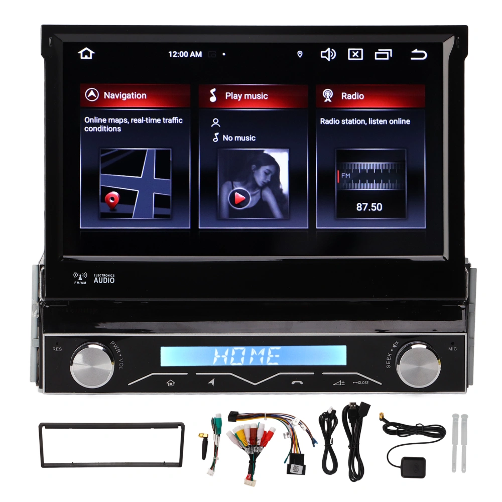 Single Din Headunit Car Radio Stereo Multimedia Player 7in Touchscreen Bluetooth 5.1 Built in WIFI GPS Zlink