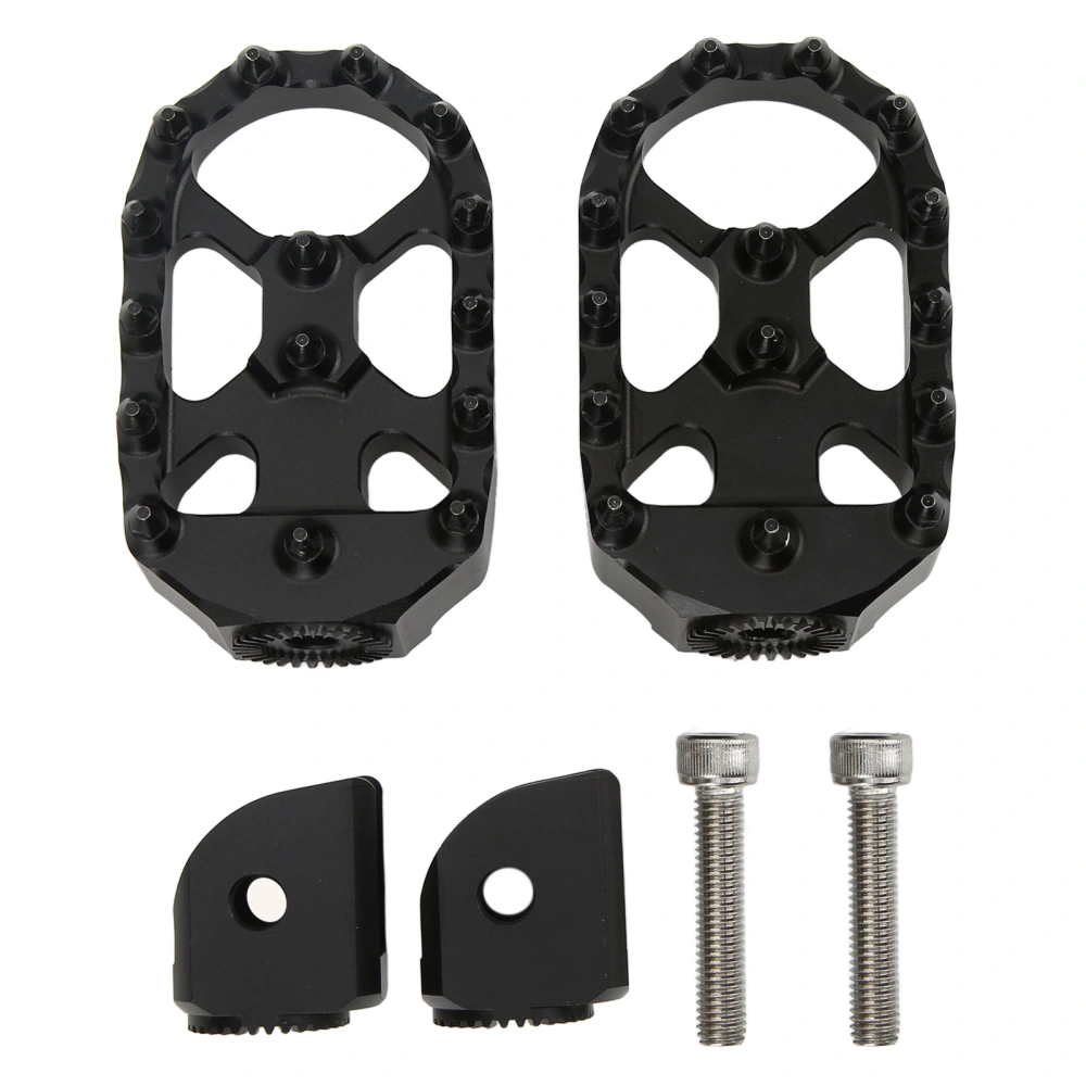 2pcs Front Foot Pegs CNC Aluminum Anodized Anti Slip Replacement for R1200GS R1250GS LC Black