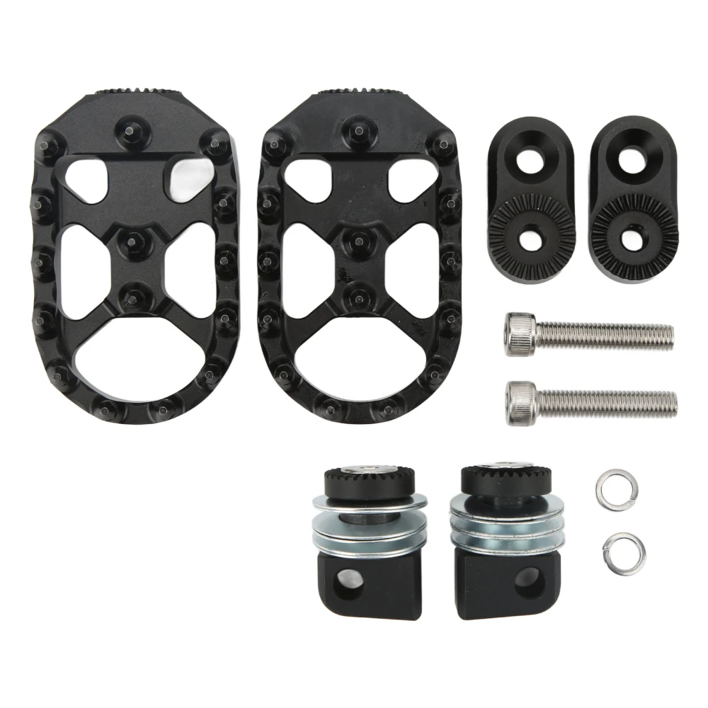 2pcs Rear Footpegs Anti Slip Motorcycle Foot Pedals Replacement for R1200GS R1250GS LC Black