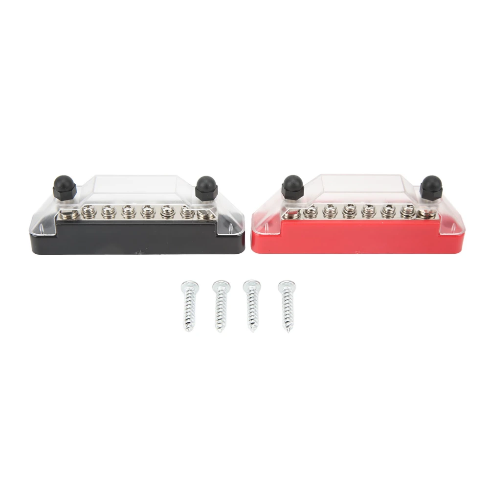 6 Way Circuit Fuse Holder Power Distribution Block 2 M6 Terminal Post 6 M4 Wiring Screw Blade Fuse Panel