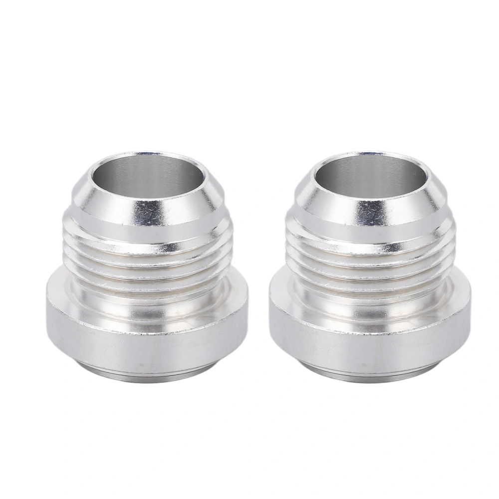 2Pcs Fuel Line Fitting Adapter Billet AN12 12AN Male Thread Weld On Bung Accessory