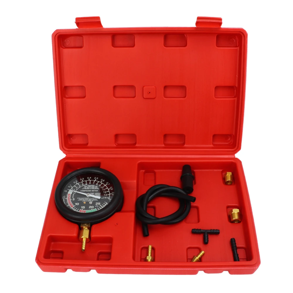 Fuel Pump Vacuum Tester Gauge Carburetor Pressure Diagnostics Leakage Tool Universal for Car
