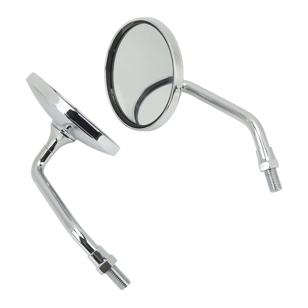 Universal Rear View Mirror 3.4in Wide Vision Handlebar Rear View Mirrors for Motorcycle Silver