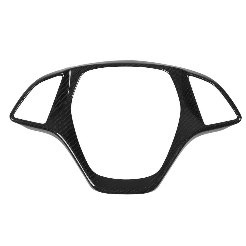 Steering Wheel Frame Panel Carbon Fiber Control Panel Trim Decal Sticker for Corvette C7 2014‑2019