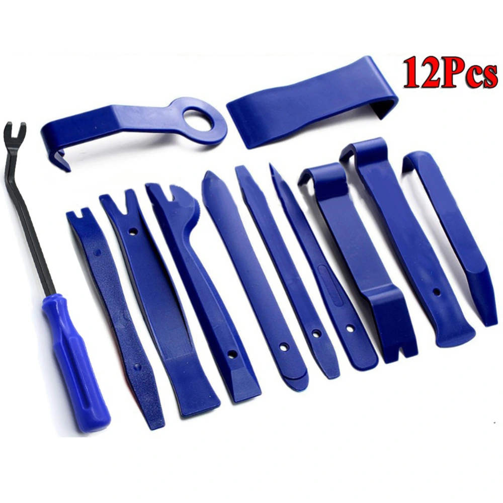 Car Trim Removal Tool Set Door Panel Fastener Remover Kit Interior Accessory Pry Hand Tools 12 Pcs with PE Bag